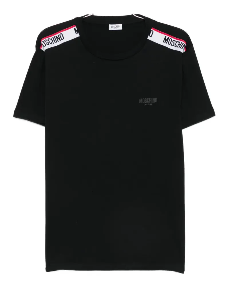 Moschino logo-jacquard T-shirt - Schwarz Schwarz