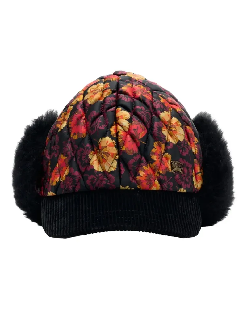 Burberry quilted floral baseball cap - Schwarz Schwarz