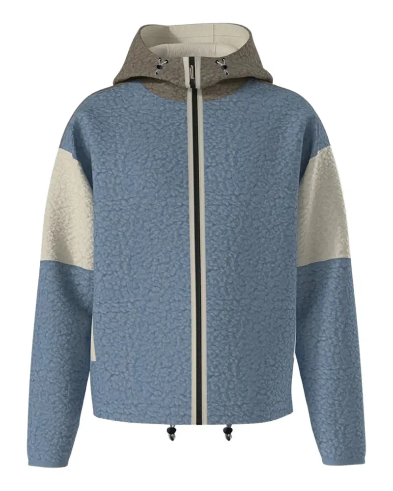 Napapijri colour-block fleece hoodie - Blau Blau