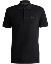 HUGO BOSS Poloshirt mit Logo-Print Schwarz