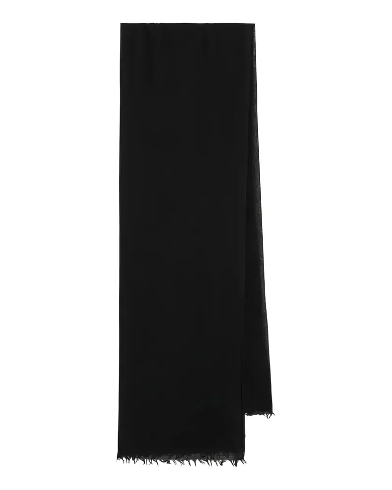 Destin fringed edges scarves - Schwarz Schwarz