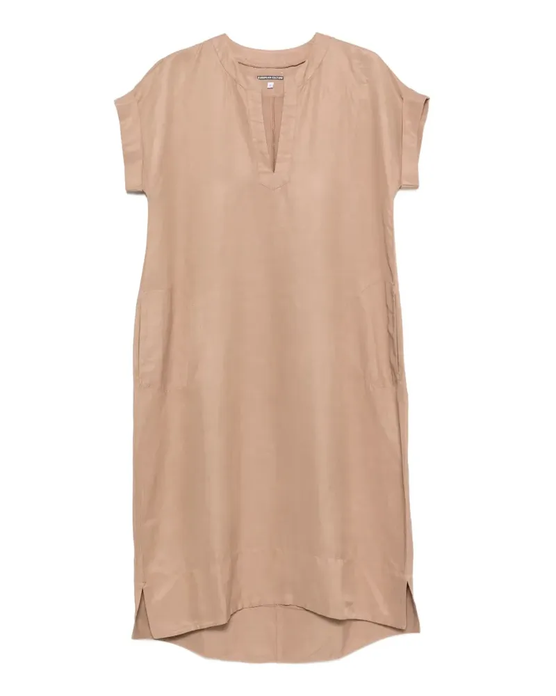 European Culture V-neck midi dress - Nude Nude