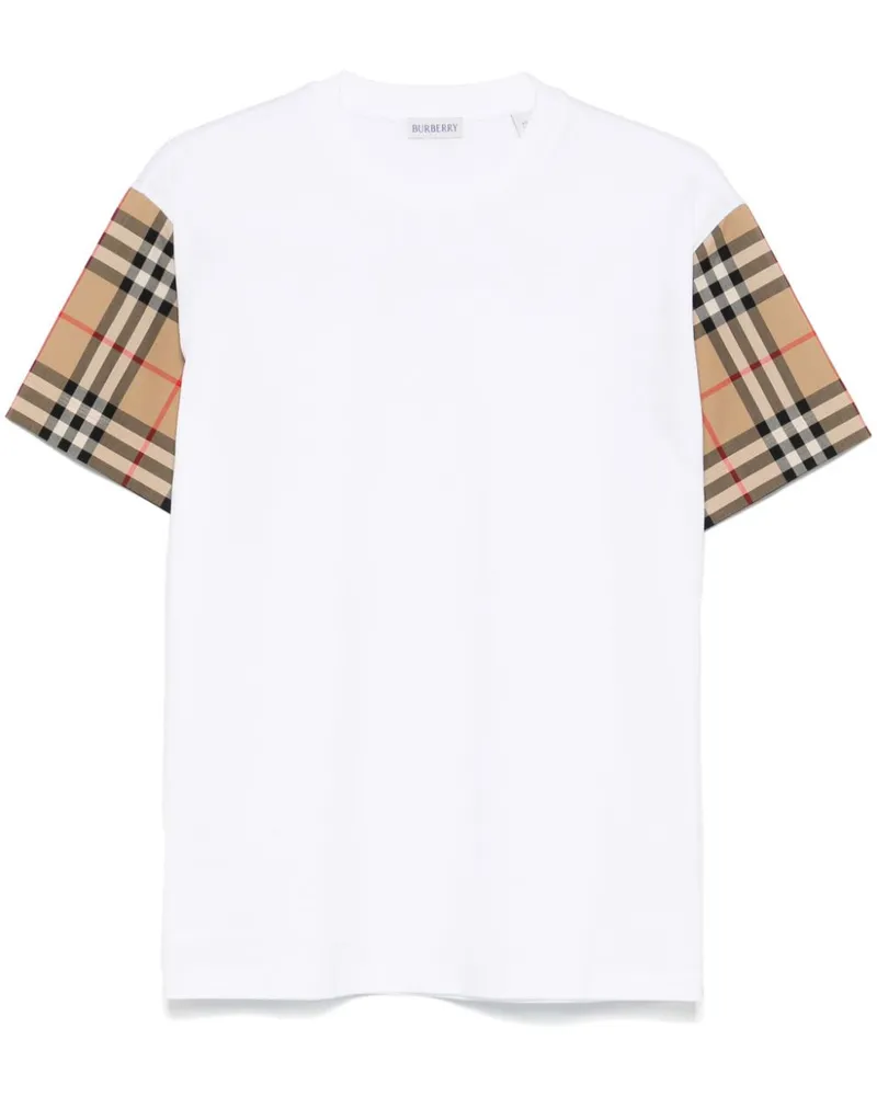 Burberry T-Shirt mit Vintage-Check-Detail - Weiß Weiß