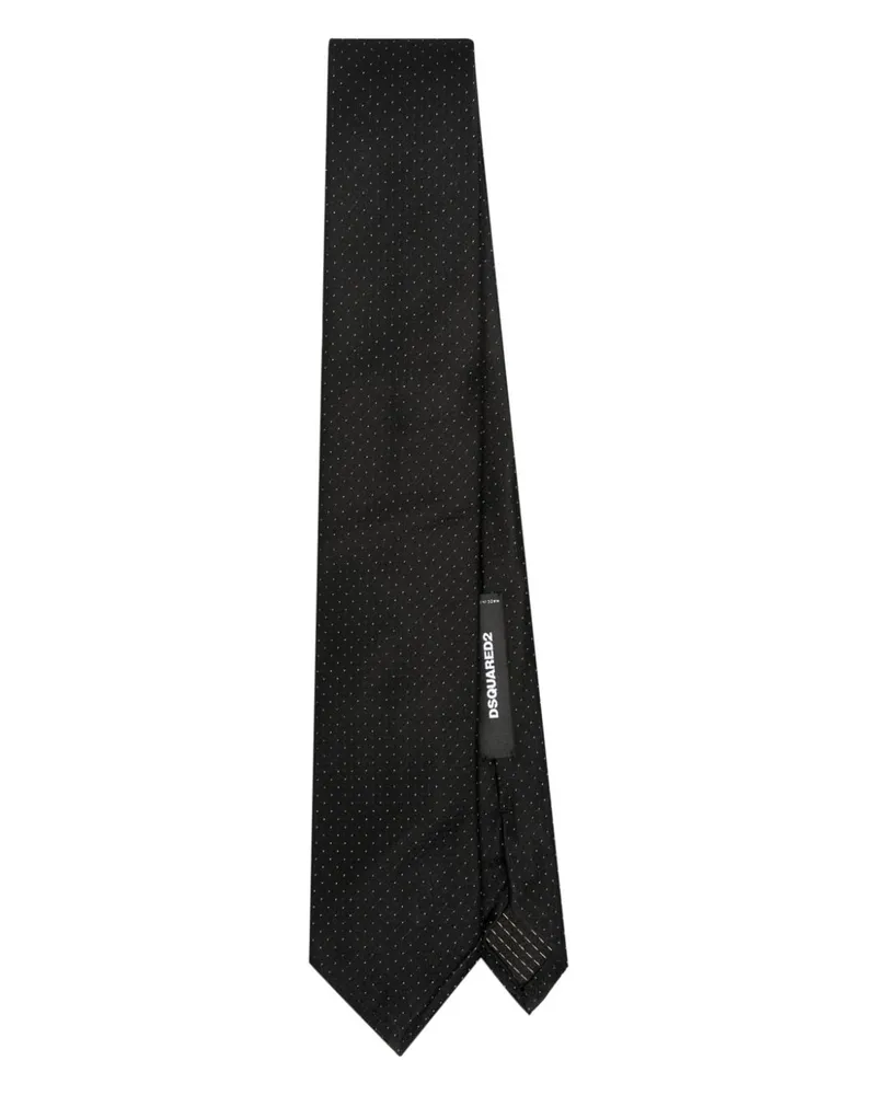 Dsquared2 Gepunktete Krawatte - Schwarz Schwarz