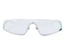 Square G Sonnenbrille mit Shield-Gestell - Schwarz
