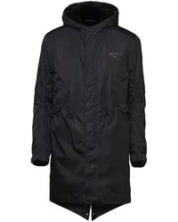 Prada Re-Nylon Kapuzenparka Schwarz