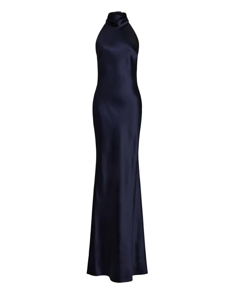 Ralph Lauren Kleid aus Satin - Blau Blau