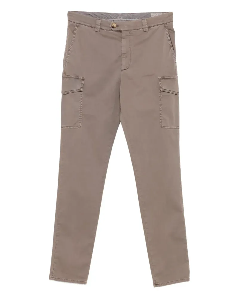 Brunello Cucinelli cargo-pocket cotton trousers - Braun Braun