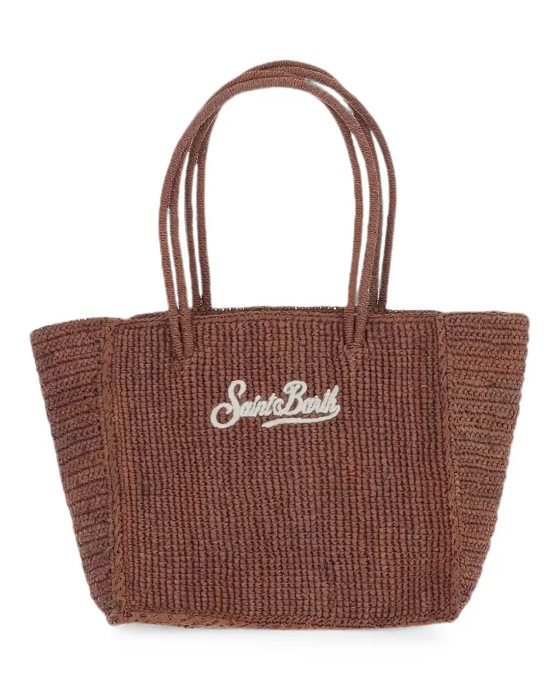 MC2 Saint Barth logo-embroidered woven tote bag - Braun Braun