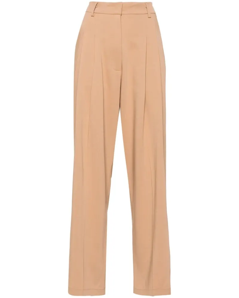 forte_forte Tapered-Hose mit Abnähern Nude