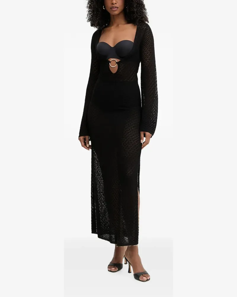 Bardot Bryn crochet-knit ring-detail maxi dress - Schwarz Schwarz