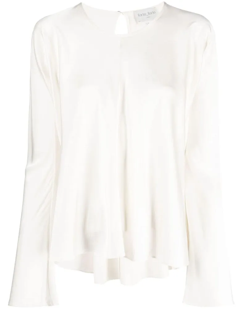 forte_forte Bluse aus Seide - Nude Nude