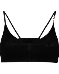 Jacquemus La Bandeau Pralu Strick-Bralet Schwarz