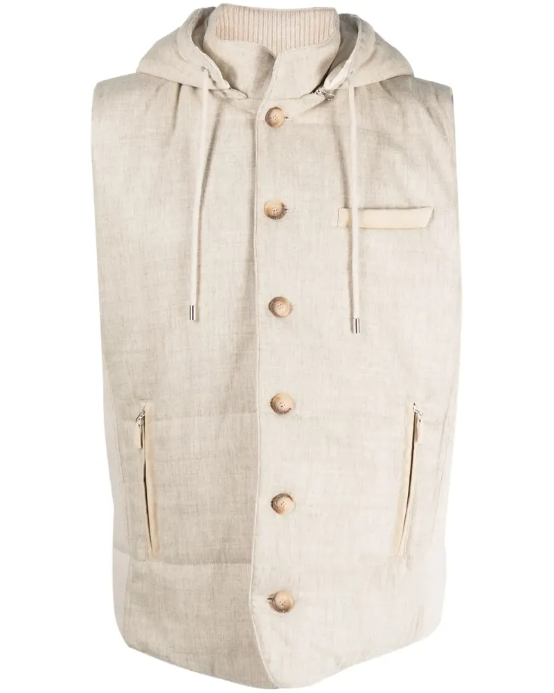 La Fileria Weste mit abnehmbarer Kapuze - Nude Nude