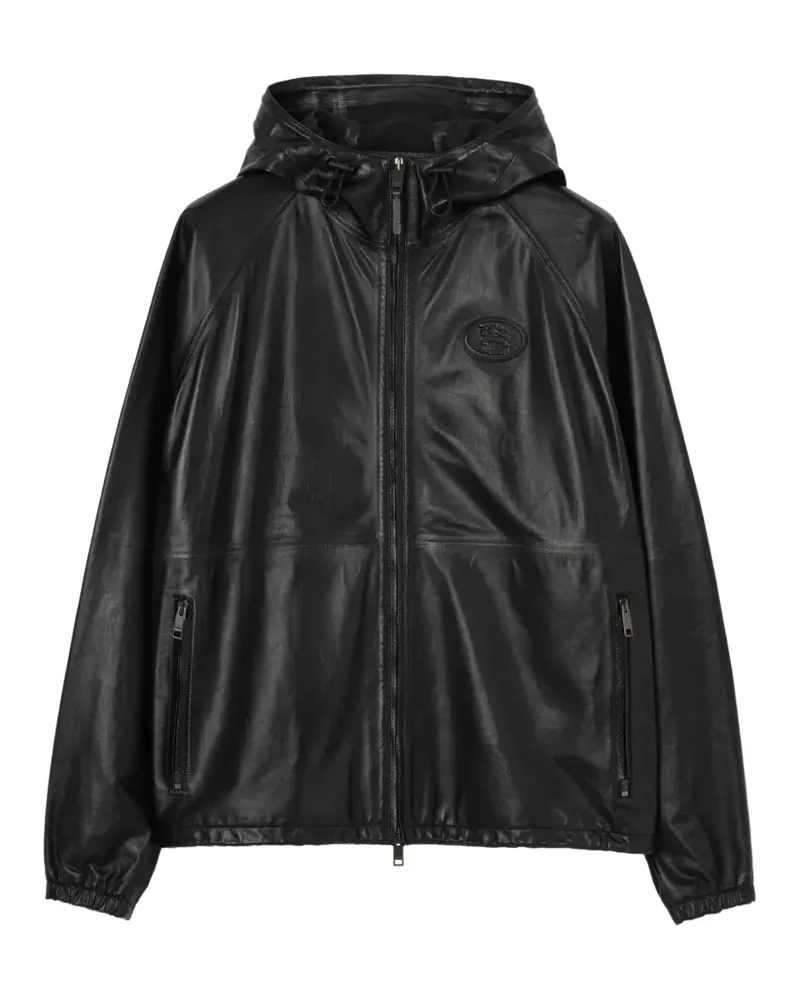 Burberry Kapuzenjacke Clapton aus Leder - Schwarz Schwarz