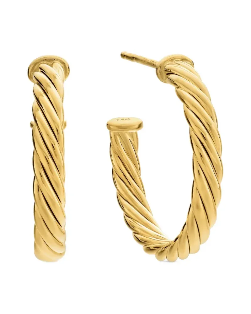 David Yurman 18kt Cablespira Gelbgoldcreolen Gold