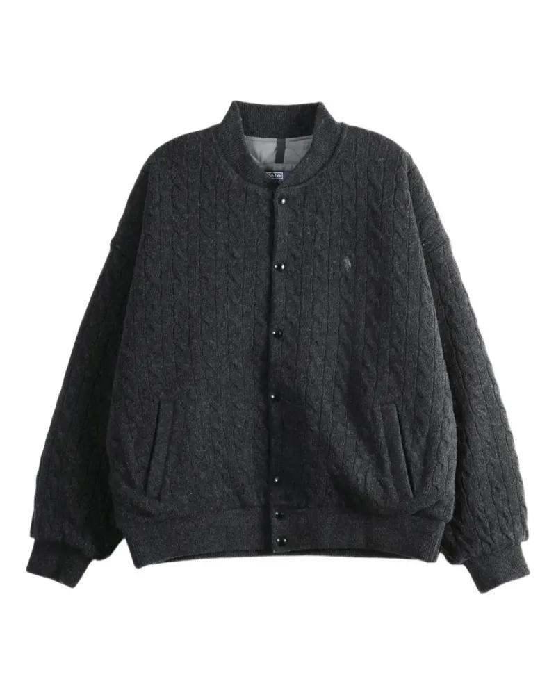 Ralph Lauren Relaxed Fit cable-knit jumper jacket - Grau Grau
