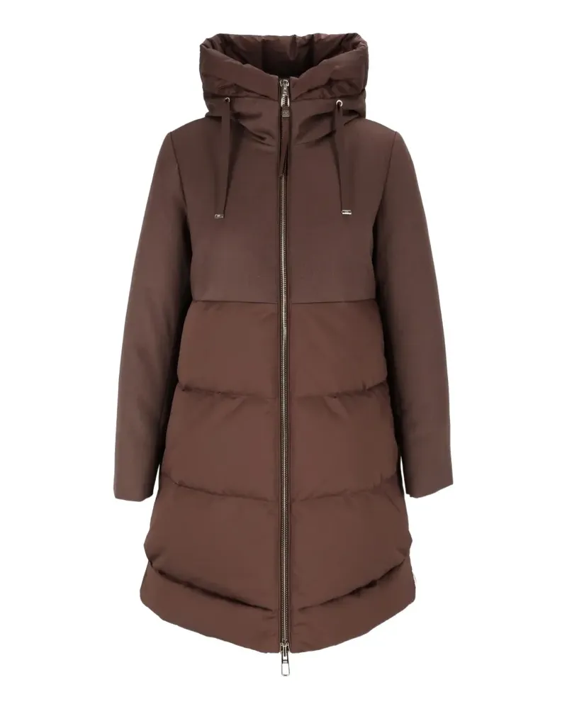 DUNO hooded panelled oversized coat - Braun Braun