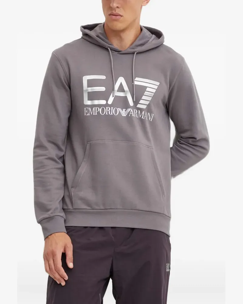 EA7 logo hooded sweatshirt - Grau Grau