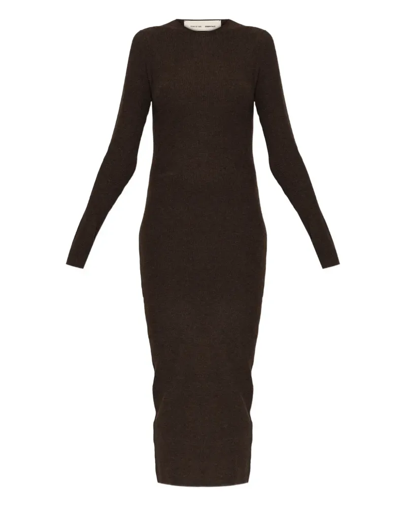 Fear of God Geripptes Kleid mit langen Ärmeln - Braun Braun