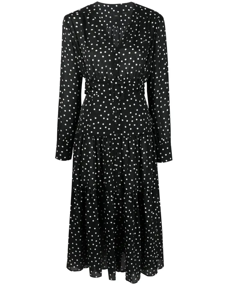 Pinko Gepunktetes Kleid - Schwarz Schwarz