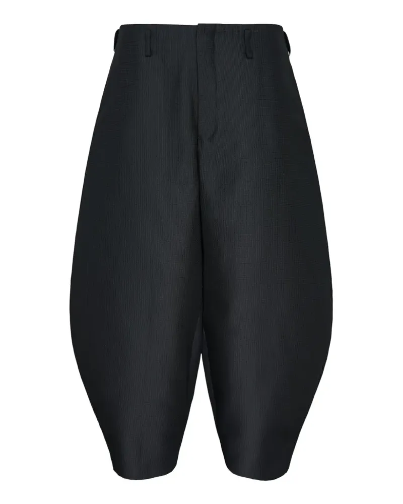 Comme des Garçons Cropped-Hose mit Dobby-Streifen - Schwarz Schwarz