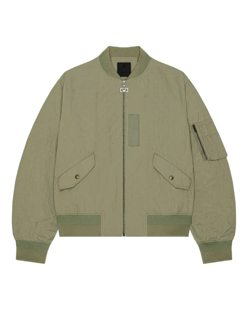 Givenchy Bomberjacke mit strukturiertem Monogramm 72cm - Grün Grün