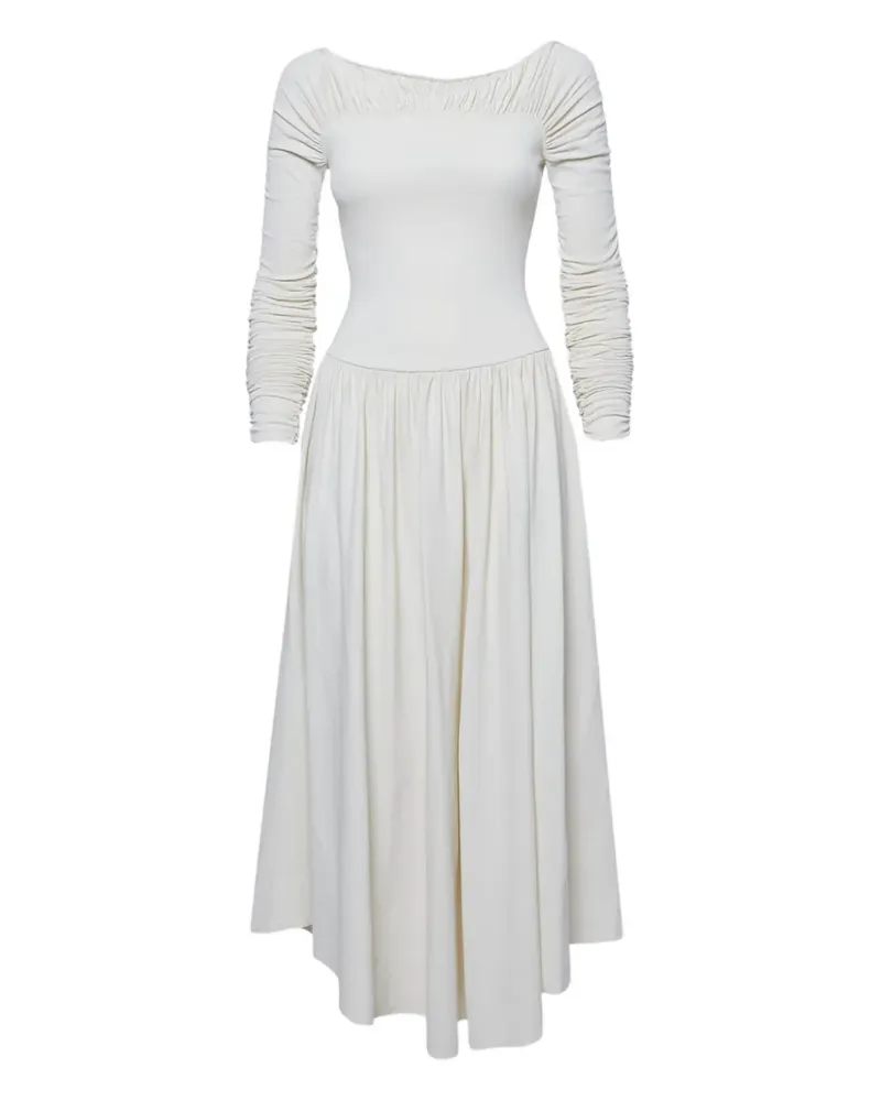 KHAITE Gerafftes Ren Kleid - Weiß Weiß
