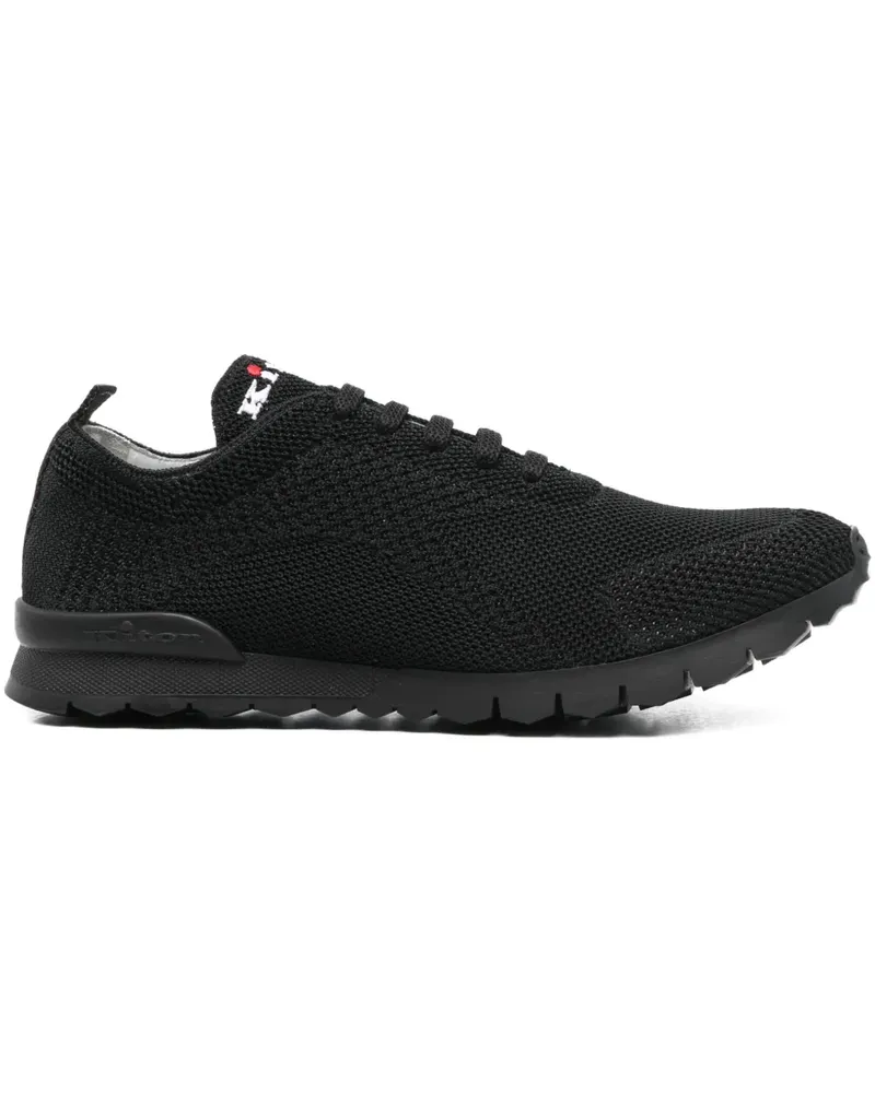 Kiton Sneakers in Strickoptik - Schwarz Schwarz