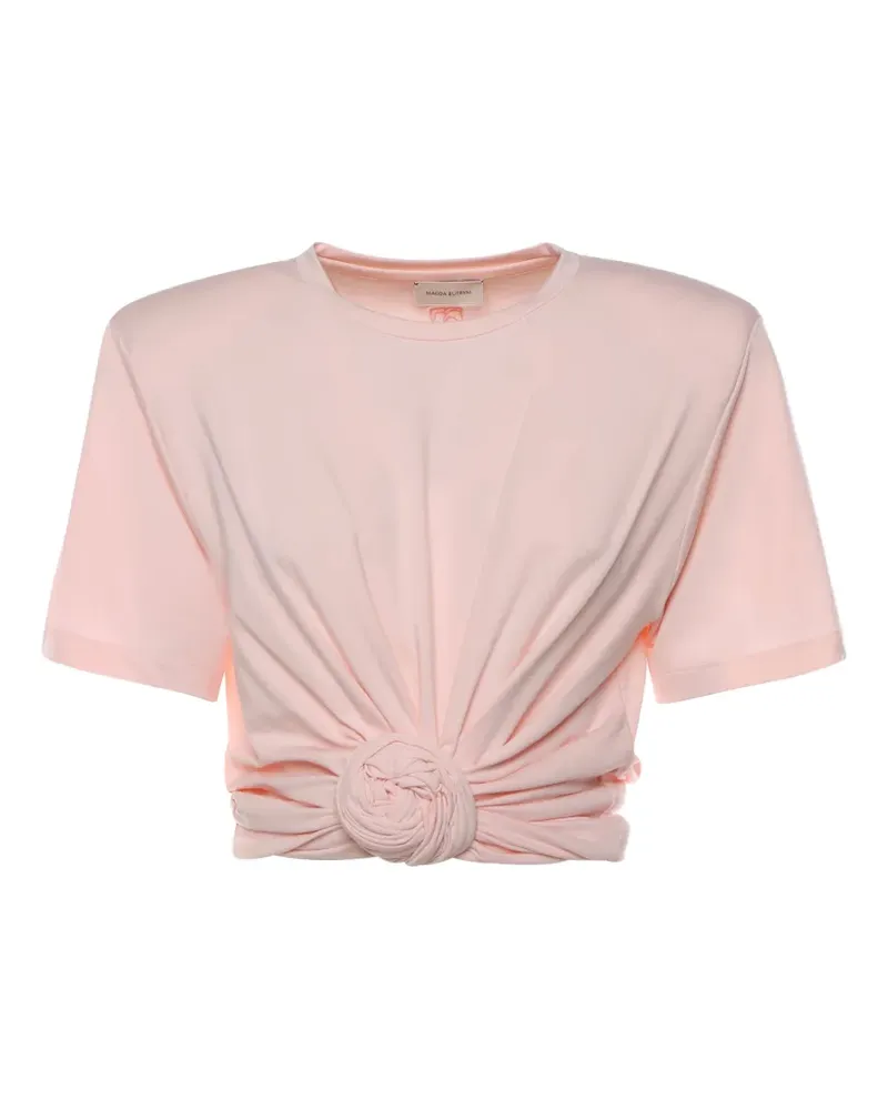 Magda Butrym padded-shoulders T-shirt - Rosa Rosa