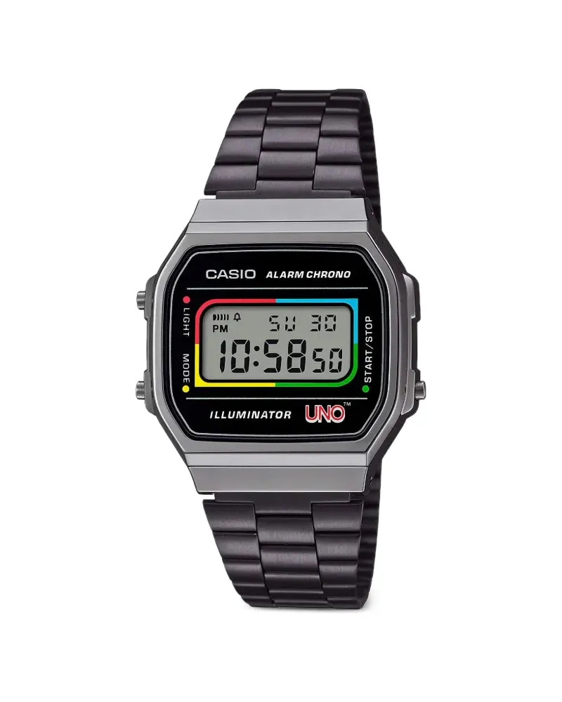 Casio Heritage A168 "UNO - Black" 38mm - Schwarz Schwarz