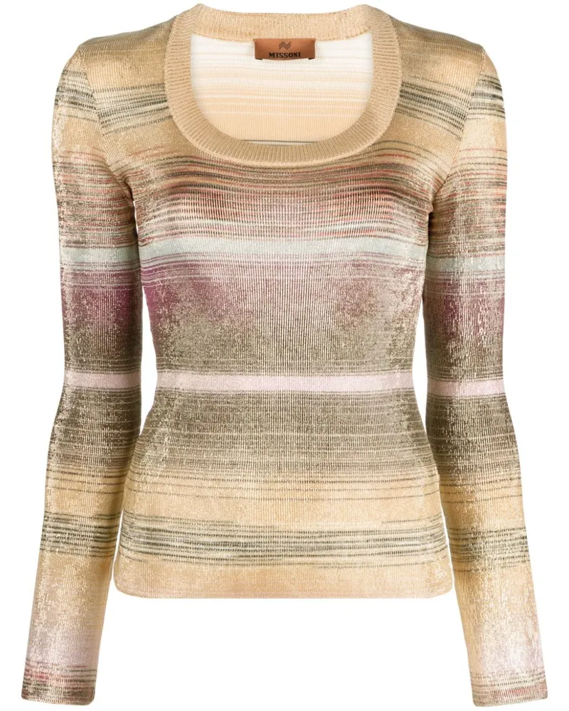 Missoni Gestreifter Pullover mit Lamé - Gold Gold