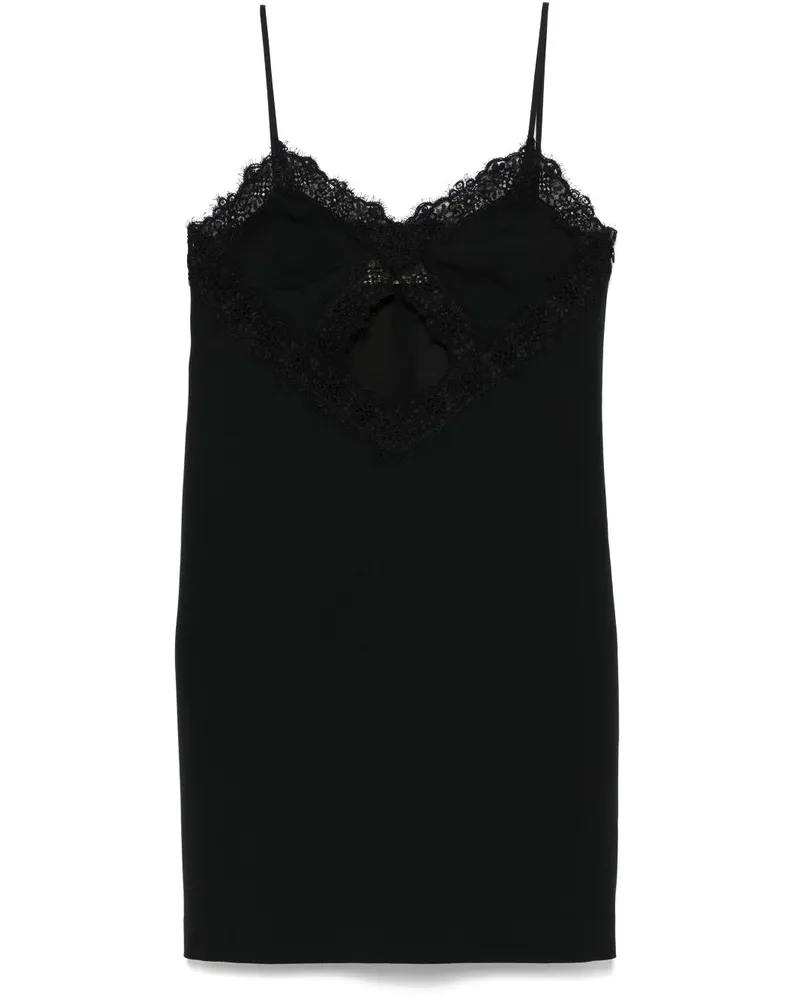 Blumarine Minikleid mit Spitzendetail - Schwarz Schwarz