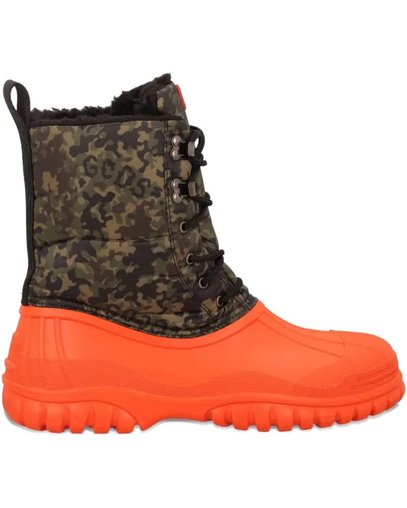 GCDS Stiefeletten mit Camouflagemuster - Grün Grün