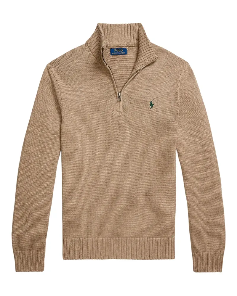 Ralph Lauren Pullover mit kurzem Reißverschluss - Nude Nude