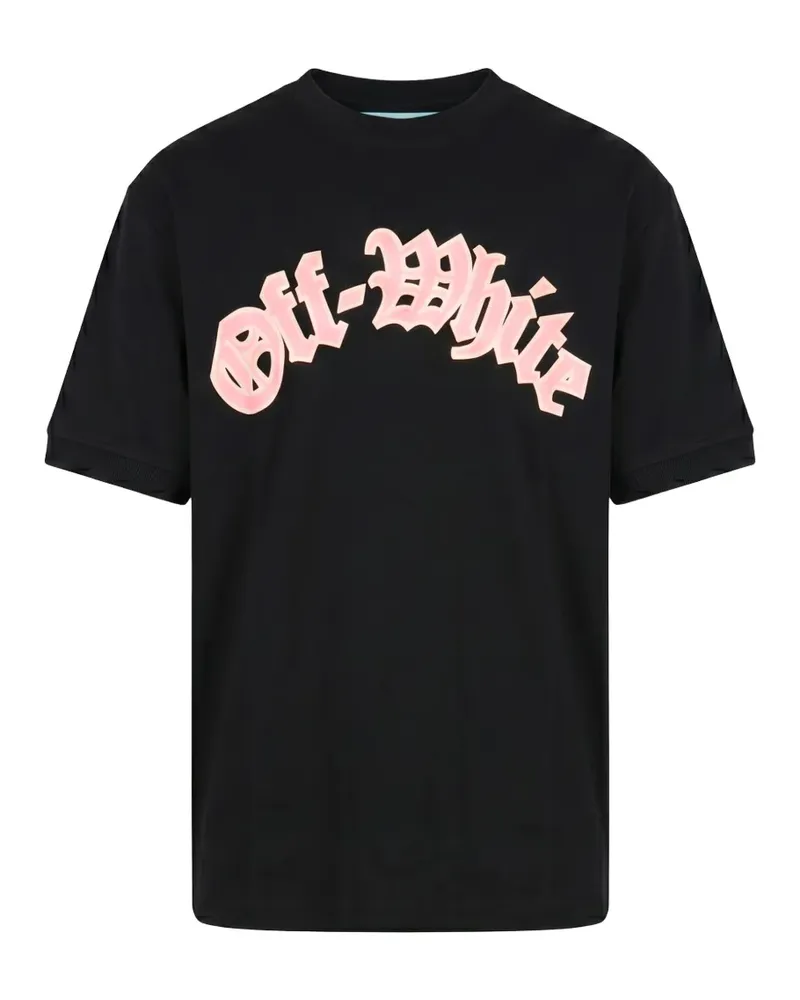 OFF-WHITE T-Shirt mit Logo-Print - Schwarz Schwarz