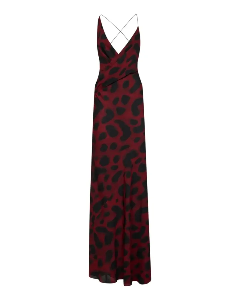 Alex Perry animalier-print bias-cut dress - Rot Rot