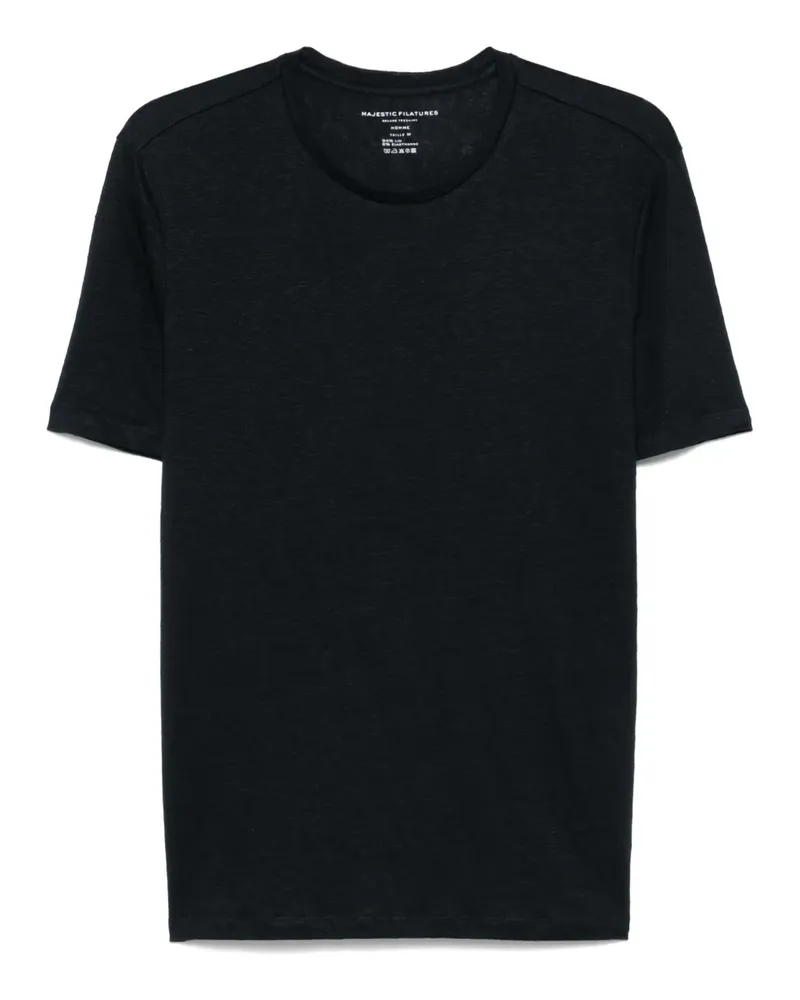 Majestic T-Shirt mit Rundhalsausschnitt - Blau Blau