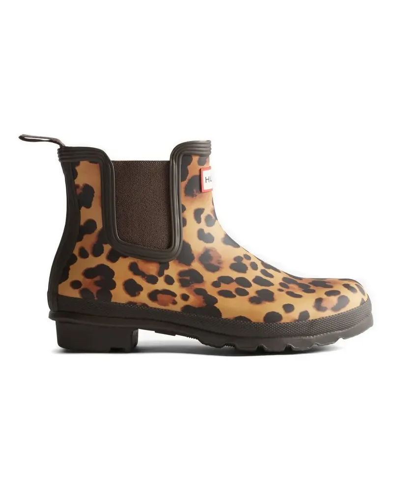 Hunter Original leopard-print chelsea boots - Braun Braun