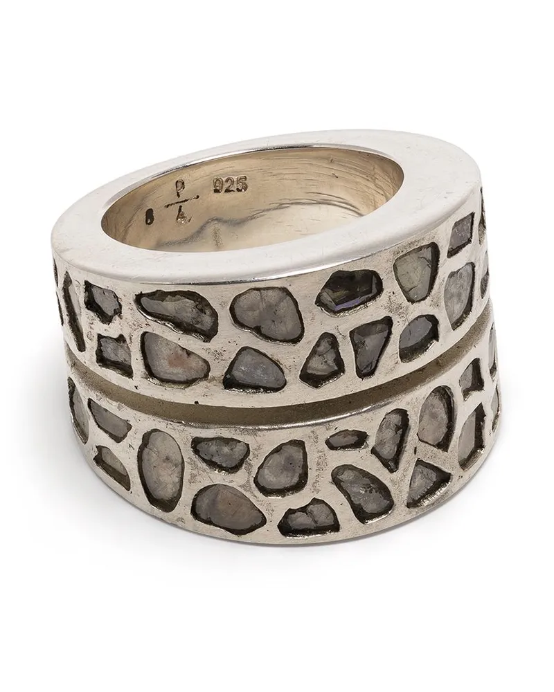 Parts Of Four Ring mit Diamanten - Silber Silber