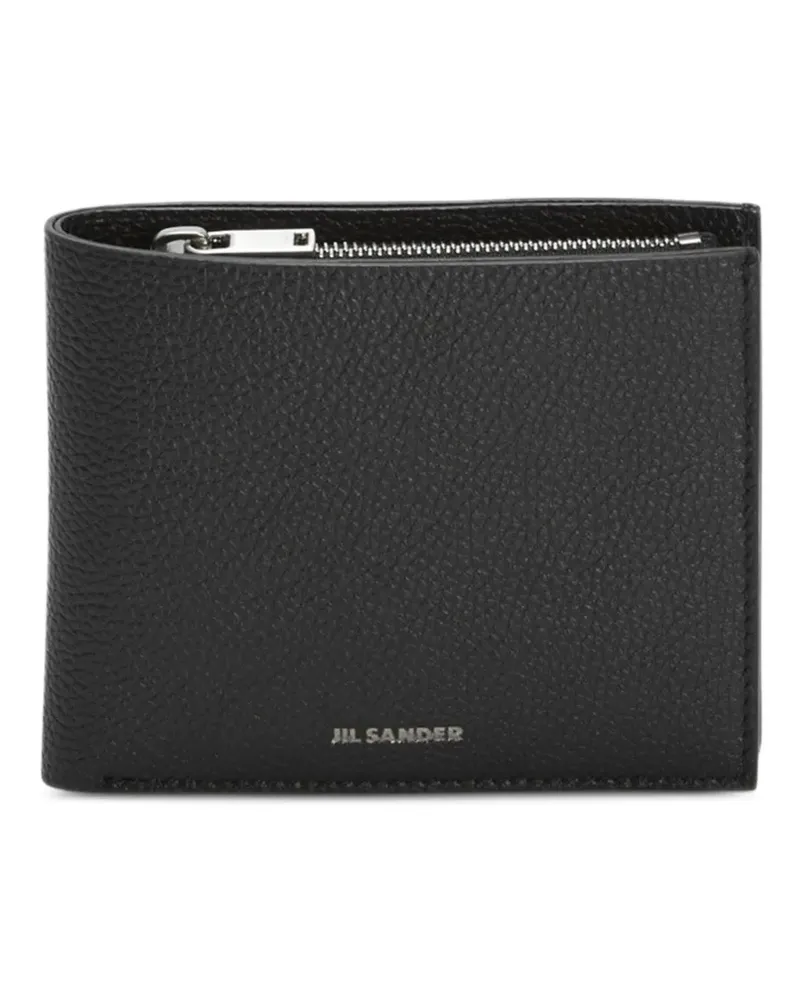 Jil Sander Grained Portemonnaie mit Logo-Prägung - Schwarz Schwarz