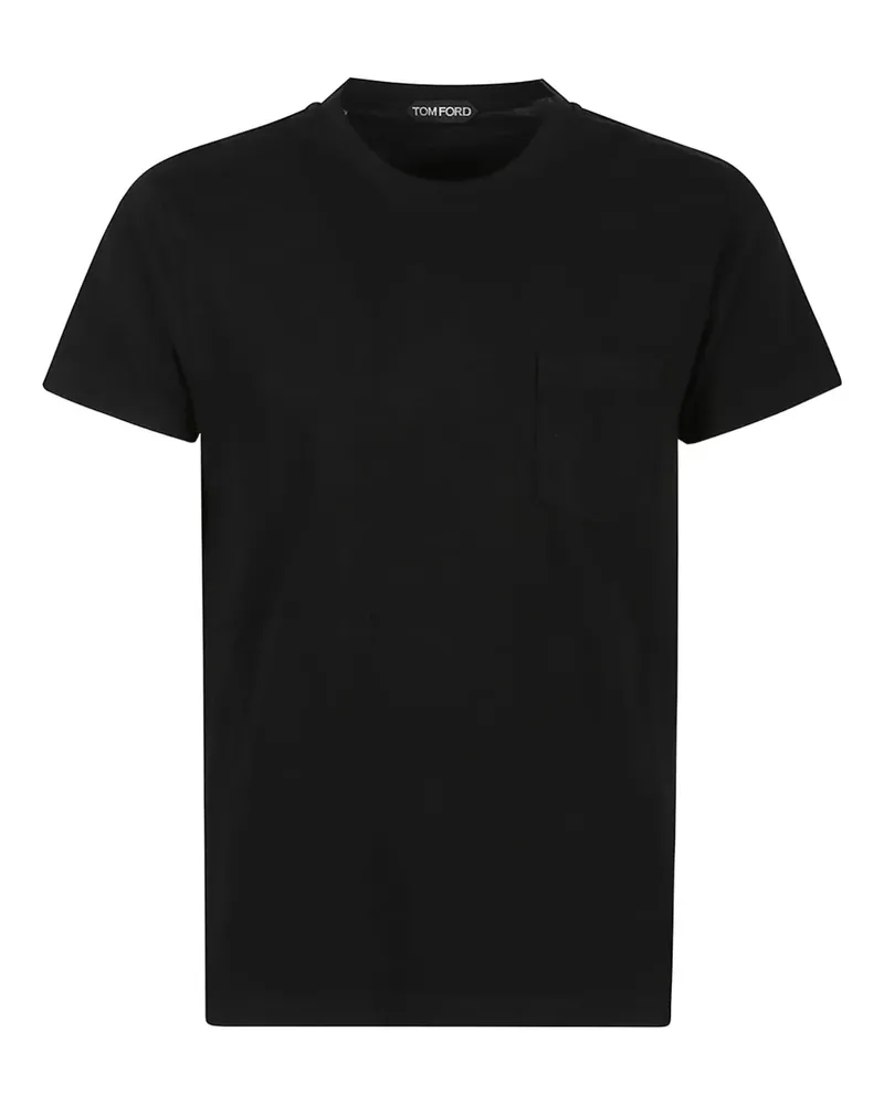 Tom Ford T-Shirt mit Brusttasche - Schwarz Schwarz