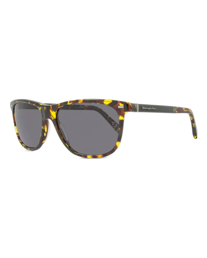 Ermenegildo Zegna square-frame sunglasses - Braun Braun