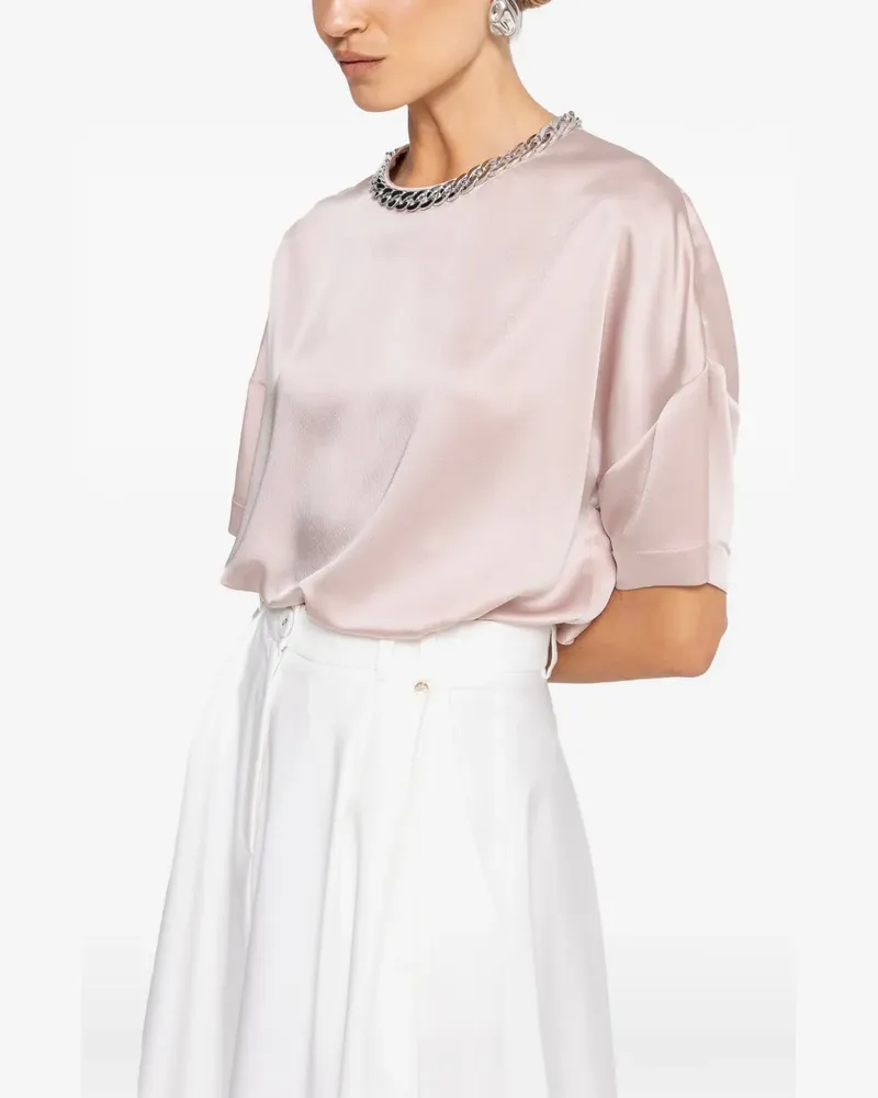 NISSA Top mit Zierkette - Rosa Rosa