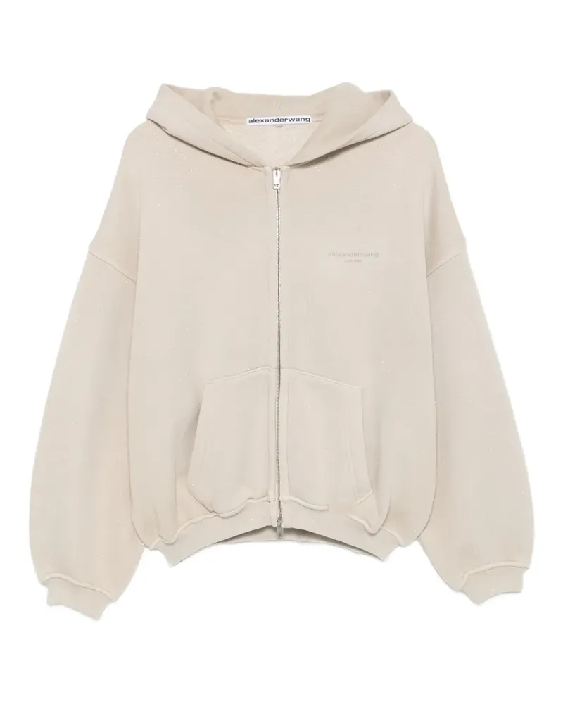 Alexander Wang Kapuzenjacke mit Logo-Print - Nude Nude