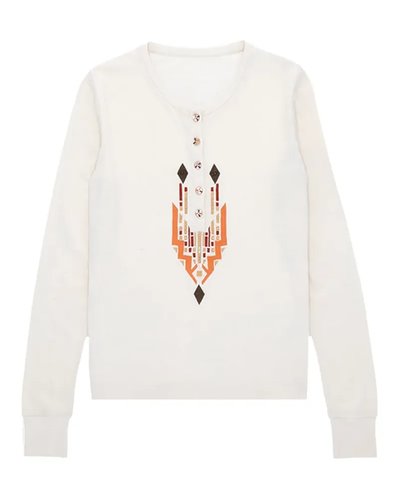 Fortela Embroidered T-Shirt - Nude Nude