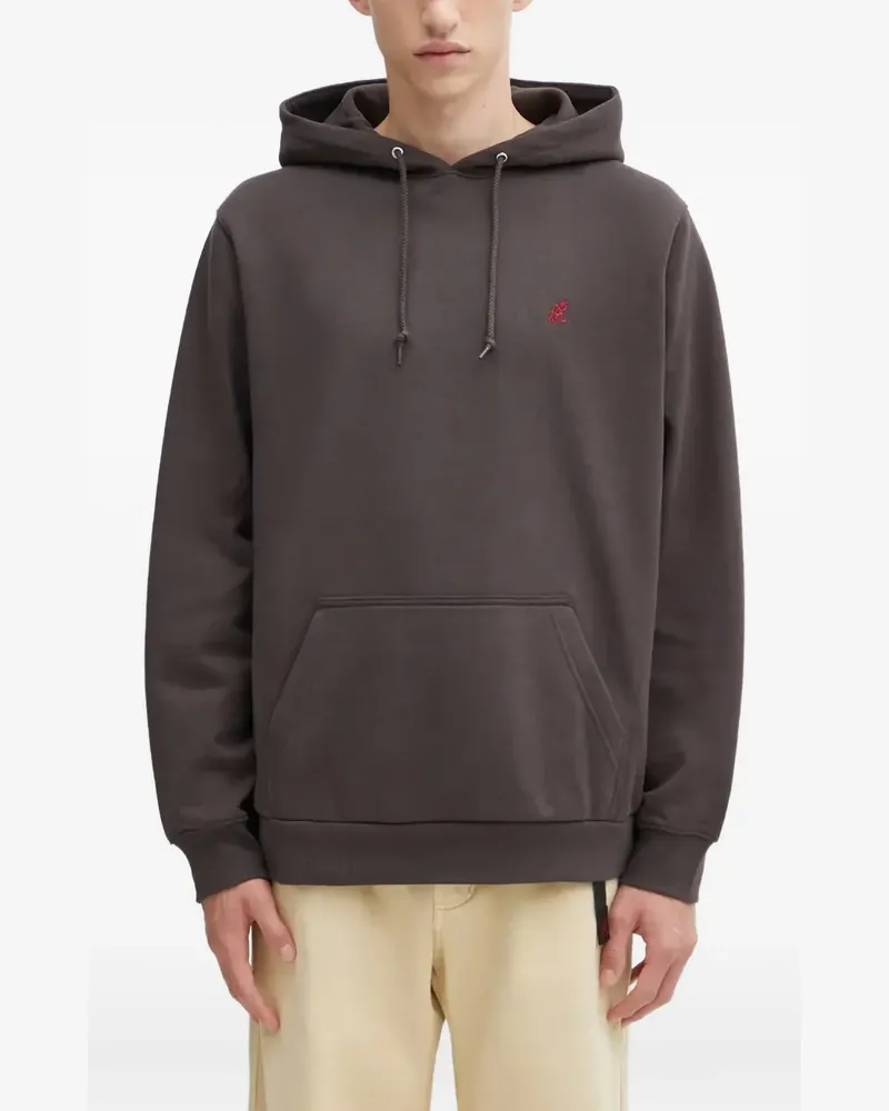 GRAMICCI One Point logo hooded sweatshirt - Grau Grau