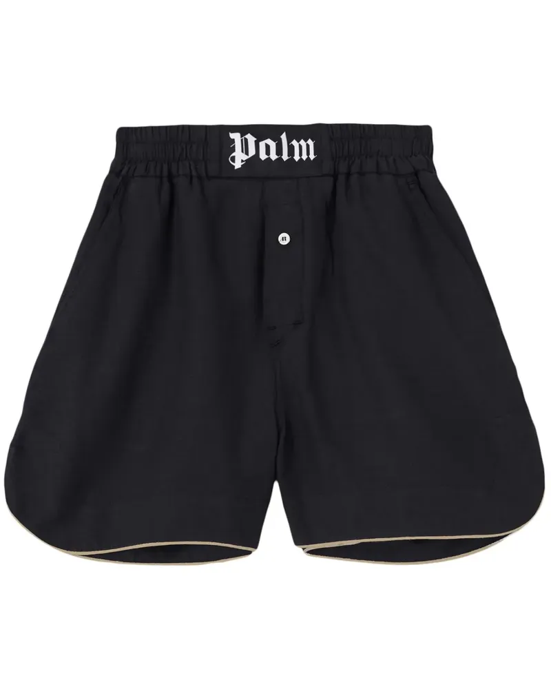 Palm Angels Shorts mit Logo-Patch - Schwarz Schwarz