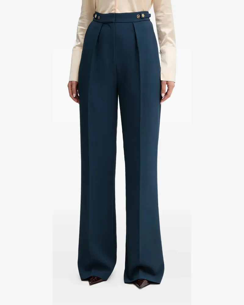 Elisabetta Franchi Palazzohose aus Krepp - Blau Blau