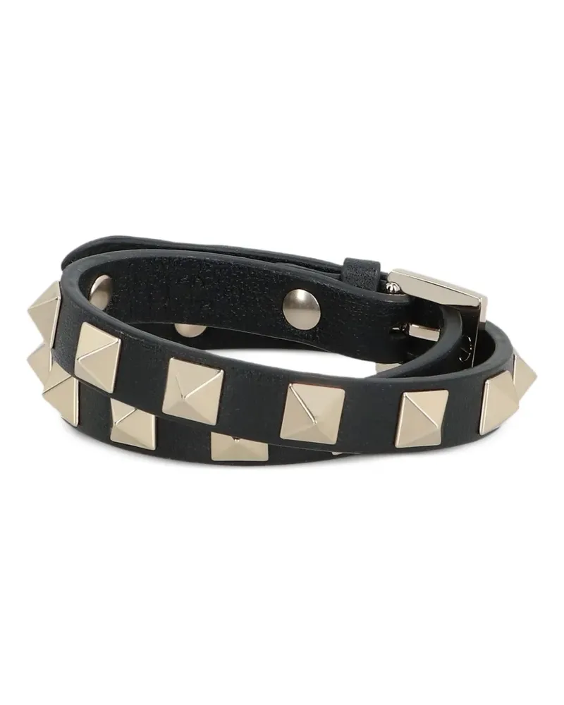 Valentino Garavani Rockstud Lederarmband - Schwarz Schwarz